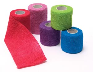 Bandage Cohesive ProAdvantage 2 Inch X 5 Yard Standard Compression Self-adherent Closure Blue / Purple / Red / Green / Pink NonSterile (36/BX 6BX/CS) by Pro Advantage  ID P158020